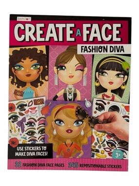 Bendon Create a Face Fashion Diva Sticker Play Pad